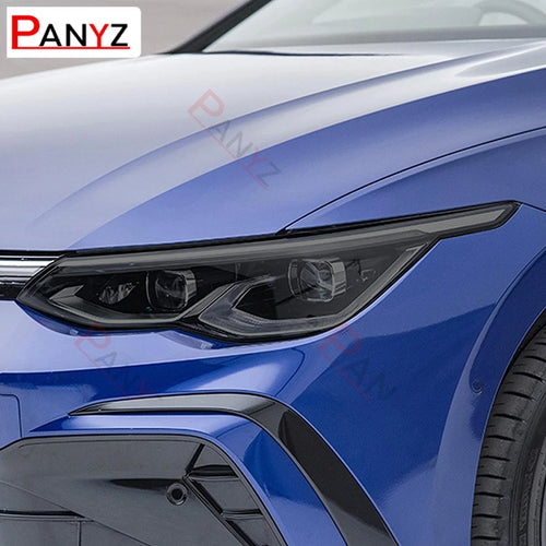 2 Pcs For Volkswagen VW Golf 8 MK8 2020 2021 Car Headlight Tint Smoked Black Protective Film TPU Protective